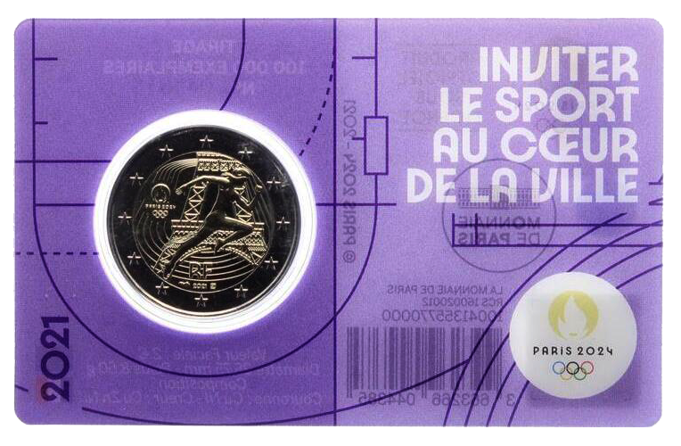 Otra imagen de 2 euros conmemorativa Juegos Olímpicos de Verano París 2024 - Atletismo